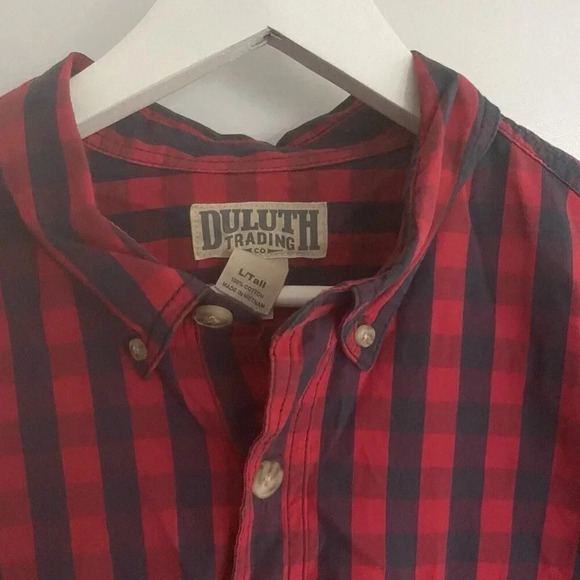 Duluth Trading Company Size Large Tall Mens Short Sleeve Shirt 100% Cotton - Picture 5 of 6